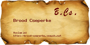 Brood Cseperke névjegykártya